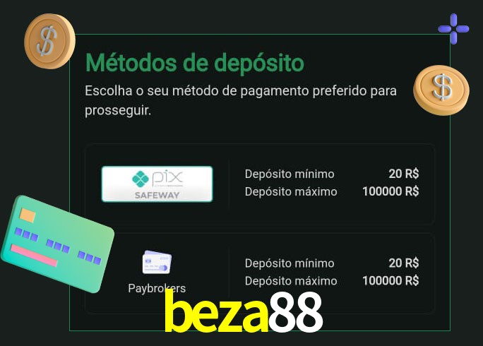 O cassino beza88 oferece uma grande variedade de métodos de pagamento